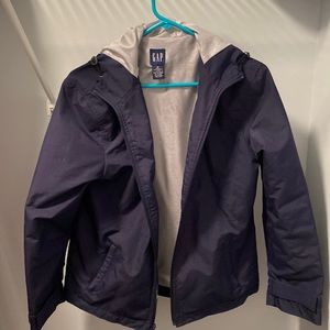 Gap navy blue hooded jacket